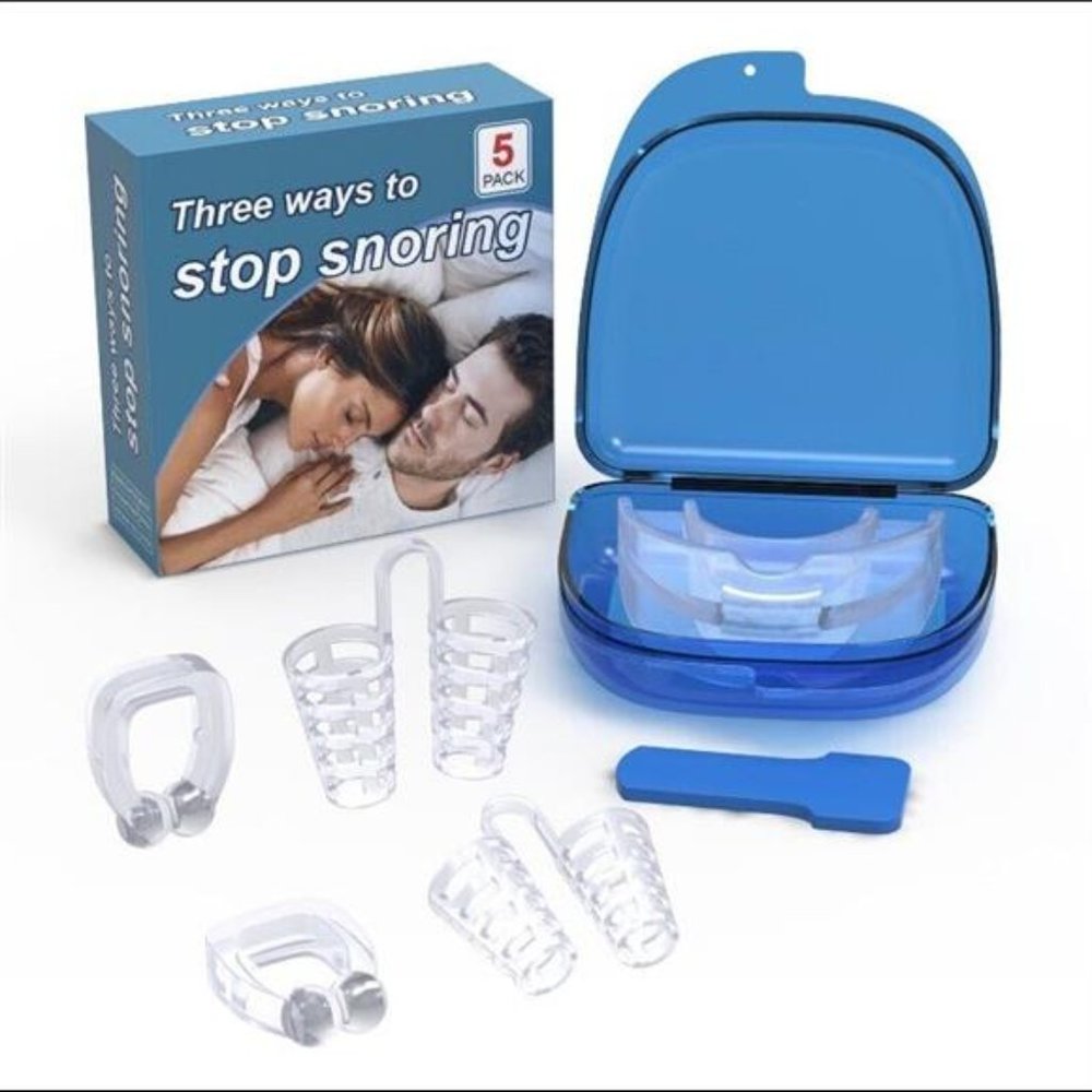 Anti Snoring Devices Upgraded Magnetic Mouth Guard Silicone Nose Clips With Box